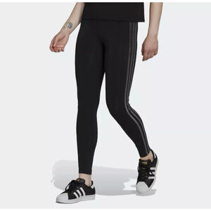 adidas Originals Women's Tights with Velvet Stripes and Trefoil Rivet H18017 NWT